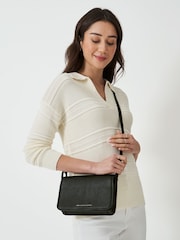 Crew Clothing Black Classic Cross-Body Bag - Image 1 of 4