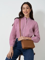 Crew Clothing Brown Classic Cross-Body Bag - Image 3 of 4