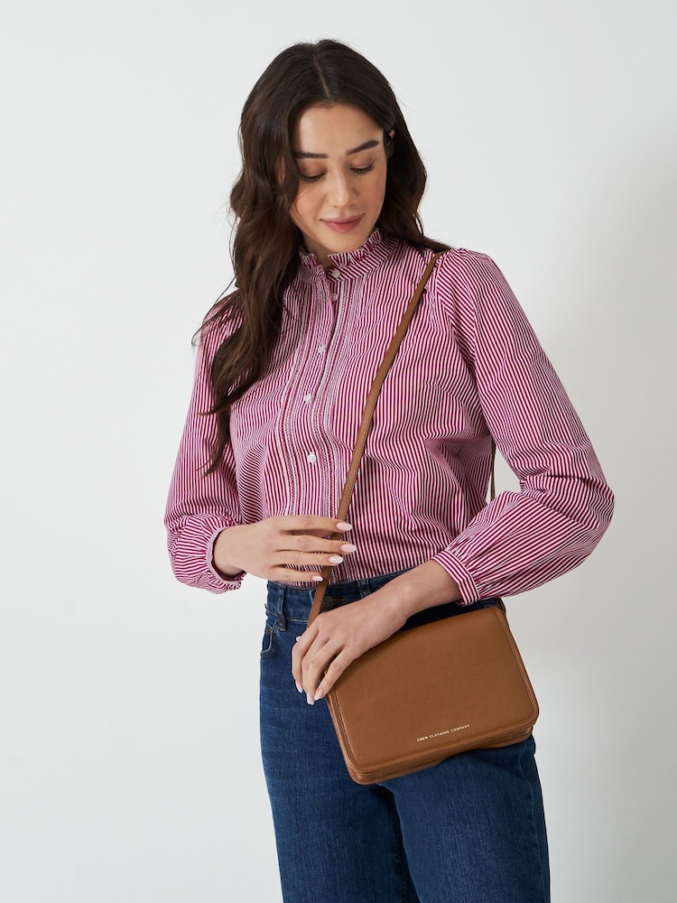 Crew Clothing Brown Classic Cross-Body Bag - Image 4 of 4