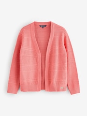 Crew Clothing Pink Stitch Detail Edge To Edge Cardigan - Image 1 of 1