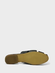 Crew Clothing Black Caged Leather Mules - Image 1 of 4