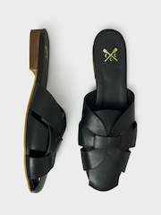 Crew Clothing Black Caged Leather Mules - Image 4 of 4