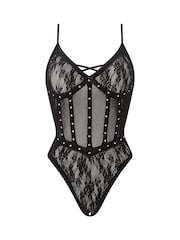 Ann Summers Black Deep Devotion Lace Crotchless Body - Image 5 of 5
