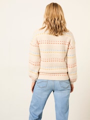 FatFace Isla Ivory Pattern Jumper - Image 2 of 6