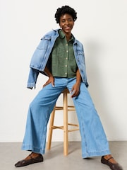 FatFace Astrid Green Crochet Shirt - Image 4 of 5