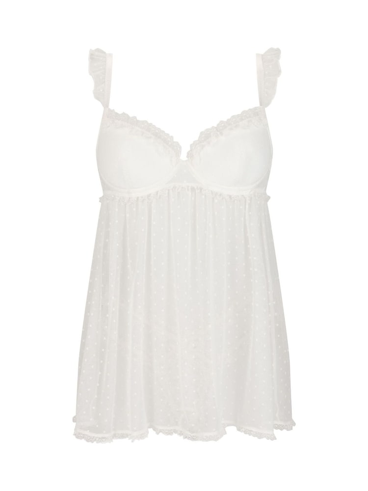 Weiß - Ann Summers Locked On Love Spot Mesh Crotchless Babydoll Set - Bild 6 von 6 Weiß - Ann Summers Locked On Love Spot Mesh Crotchless Babydoll Set - Bild 6 von 6