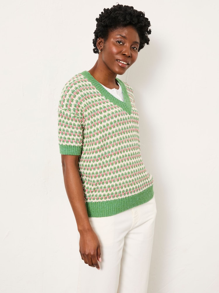 FatFace Hattie Green Pattern Jumper - Image 1 of 6