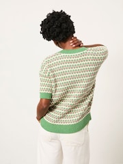 FatFace Hattie Green Pattern Jumper - Image 2 of 6