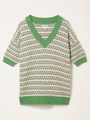 FatFace Hattie Green Pattern Jumper - Image 6 of 6