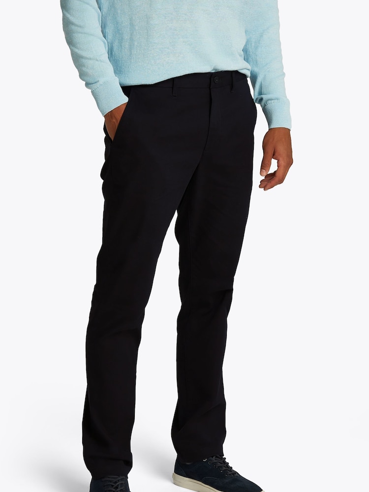 Tommy Hilfiger Black 100% Cotton 1985 Denton Straight Stretch Chino Trousers - Image 1 of 6