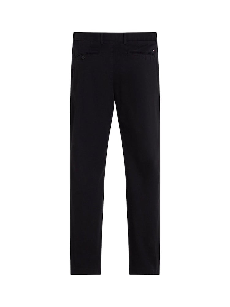 Tommy Hilfiger Black 100% Cotton 1985 Denton Straight Stretch Chino Trousers - Image 6 of 6
