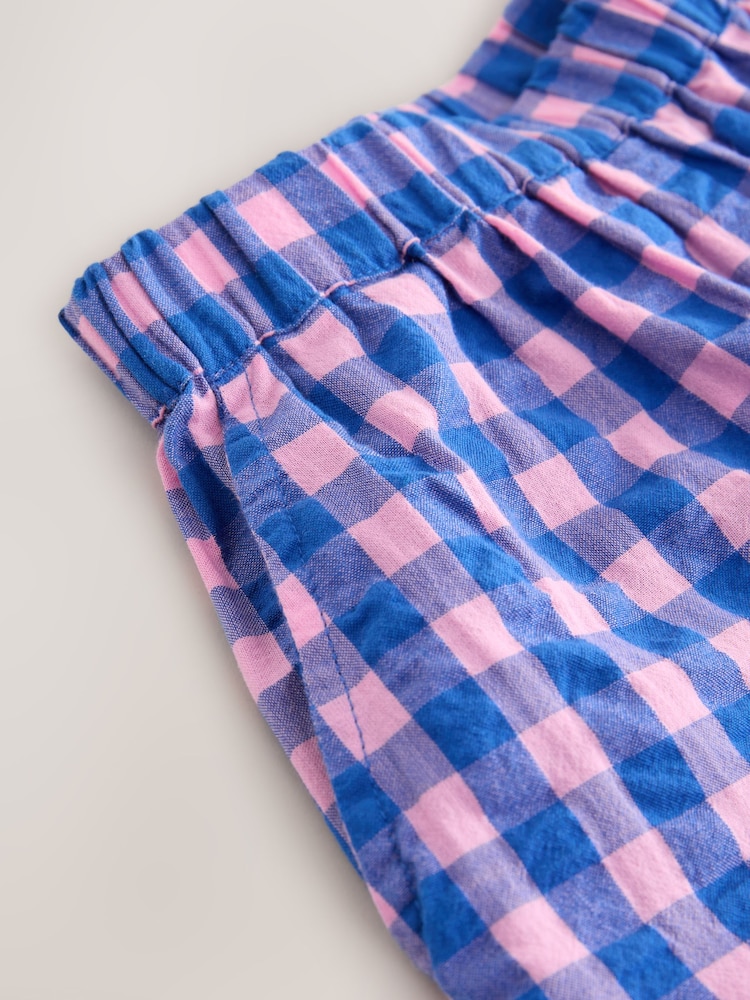 Purple Gingham Pull On Barrel Trousers (3-16yrs) - Image 8 of 8