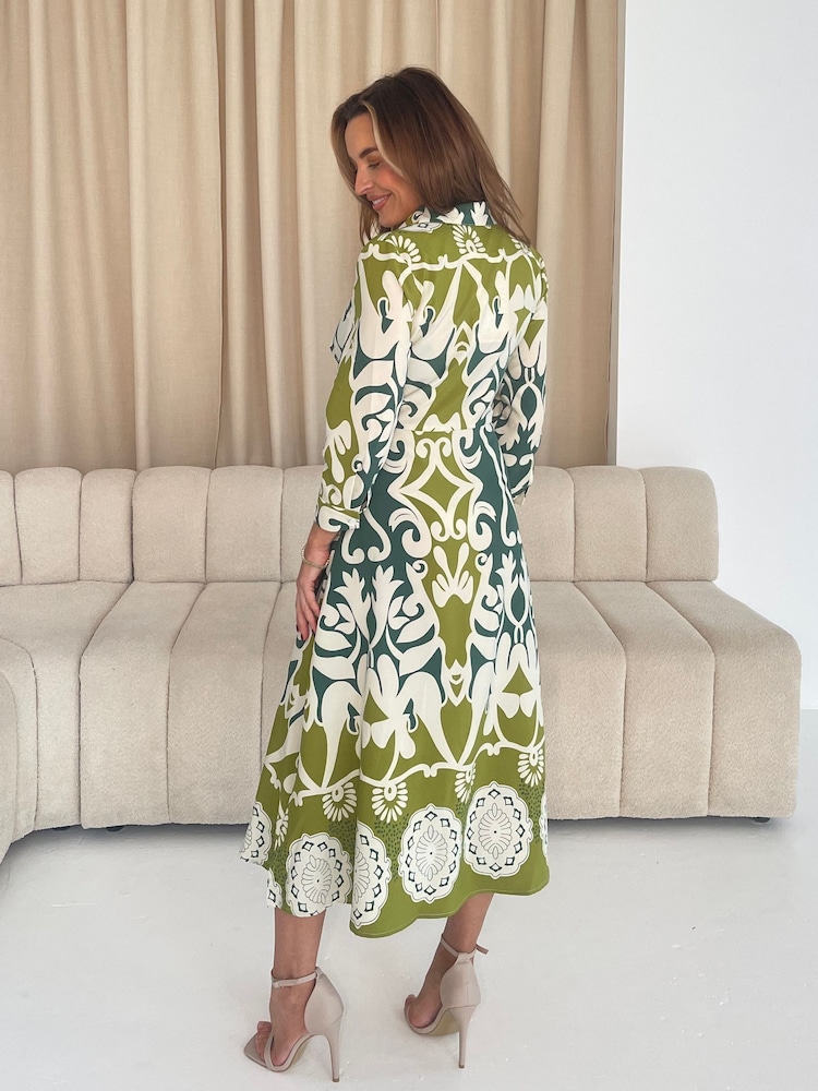 isabella dress green Isabella | Elegant Olive Green Maxi Dress with Flattering Silhouette