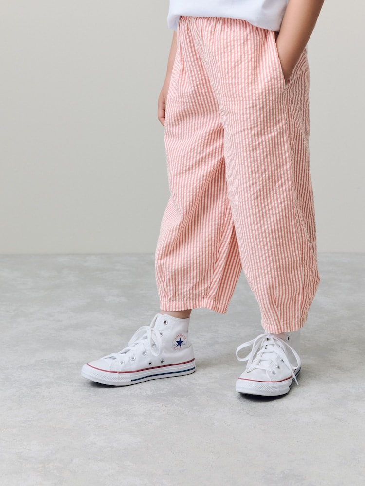 Pink Stripe Pull On Barrel Trousers (3-16yrs) - Image 2 of 7 Pink Stripe Pull On Barrel Trousers (3-16yrs) - Image 2 of 7