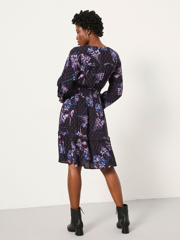 FatFace Pippa Dark Purple Heritage Floral Dress - Image 2 of 6 FatFace Pippa Dark Purple Heritage Floral Dress - Image 2 of 6