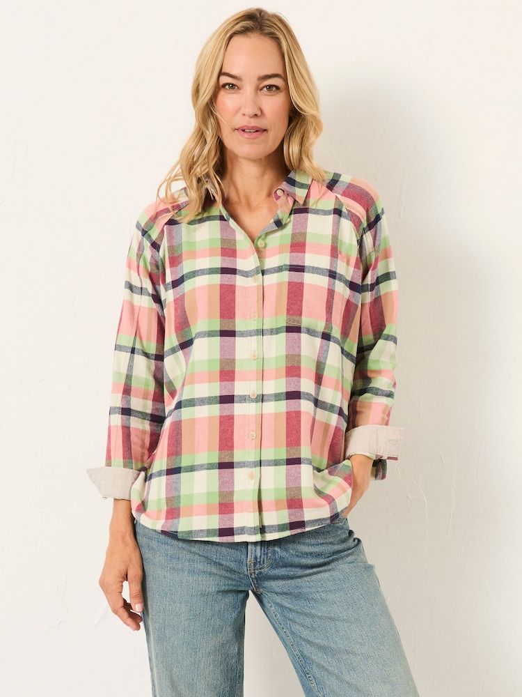 FatFace Bessie Green Check Shirt - Image 1 of 7 FatFace Bessie Green Check Shirt - Image 1 of 7