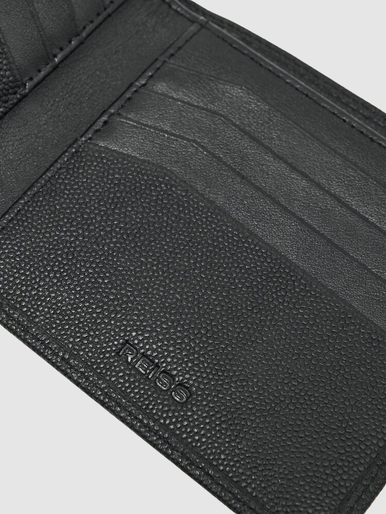 Reiss Black Henry Micro-Grain Leather Wallet - Image 4 of 4