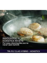 Circulon Silver C Series Steelshield Clad Hybrid Non Stick Stockpot With Toughened Glass Lid - Image 3 of 8