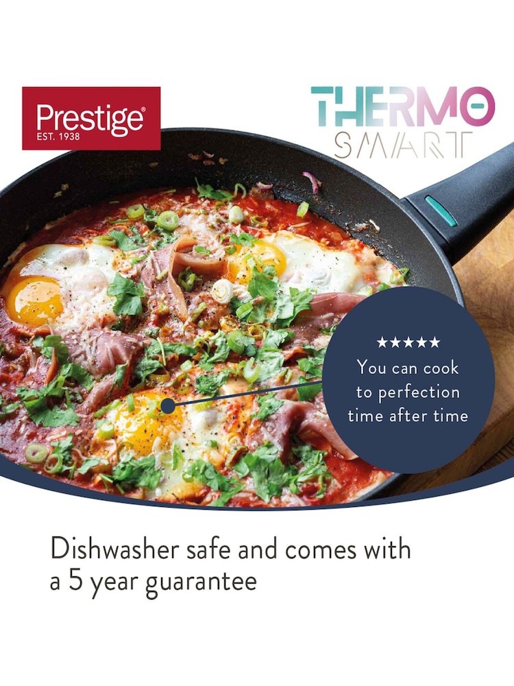 Prestige 5 Piece Black Thermosmart Induction Cookware Set 161820cm Saucepans With Toughened Glass Lids And 2024cm Frypans - Image 2 of 7