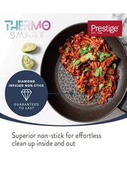 Prestige 5 Piece Black Thermosmart Induction Cookware Set 161820cm Saucepans With Toughened Glass Lids And 2024cm Frypans - Image 4 of 7