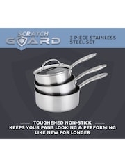 Prestige 3 Piece Silver Scratch Guard Saucepans Set - Image 3 of 8