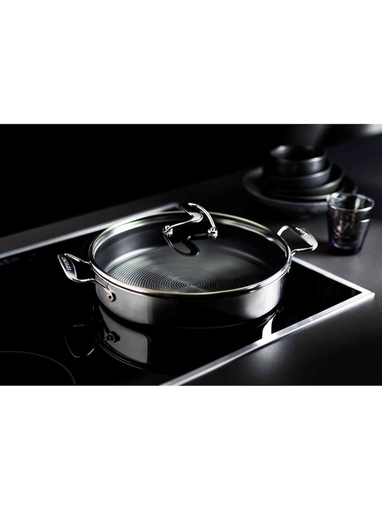 Circulon Silver C Series Steelshield Clad Hybrid Non Stick Sauteus 30cm With Toughened Glass Lid - Image 1 of 11