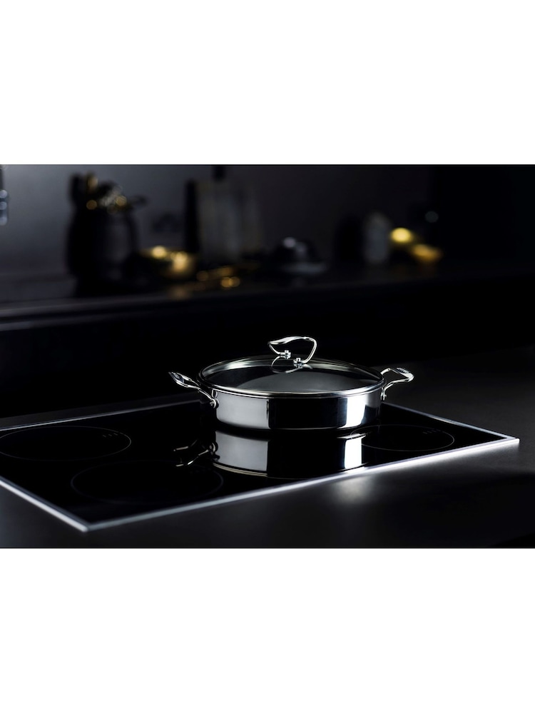 Circulon Silver C Series Steelshield Clad Hybrid Non Stick Sauteus 30cm With Toughened Glass Lid - Image 11 of 11