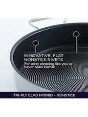 Circulon Silver C Series Steelshield Clad Hybrid Non Stick Sauteus 30cm With Toughened Glass Lid - Image 7 of 11
