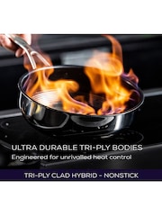 Circulon Silver C Series Steelshield Clad Hybrid Non Stick Sauteus 30cm With Toughened Glass Lid - Image 8 of 11