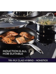 Circulon 3 Piece Silver Circulon C Series Steelshield Clad Hybrid Non Stick 16 18 20cm Saucepans Set - Image 4 of 10