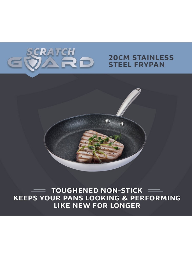 Prestige Silver Scratch Guard 25cm Stainless Steel Frying Pan - Image 2 of 7