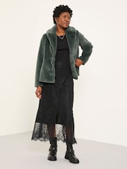 FatFace Nancy Black Lace Midi Skirt - Image 3 of 6