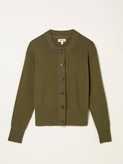 Verde oliva - FATFACE de malha Cardigan - Imagem 1 de 1