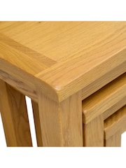 Cotswold Company Rustic Oak Oakland Nest of Table - Image 5 of 5