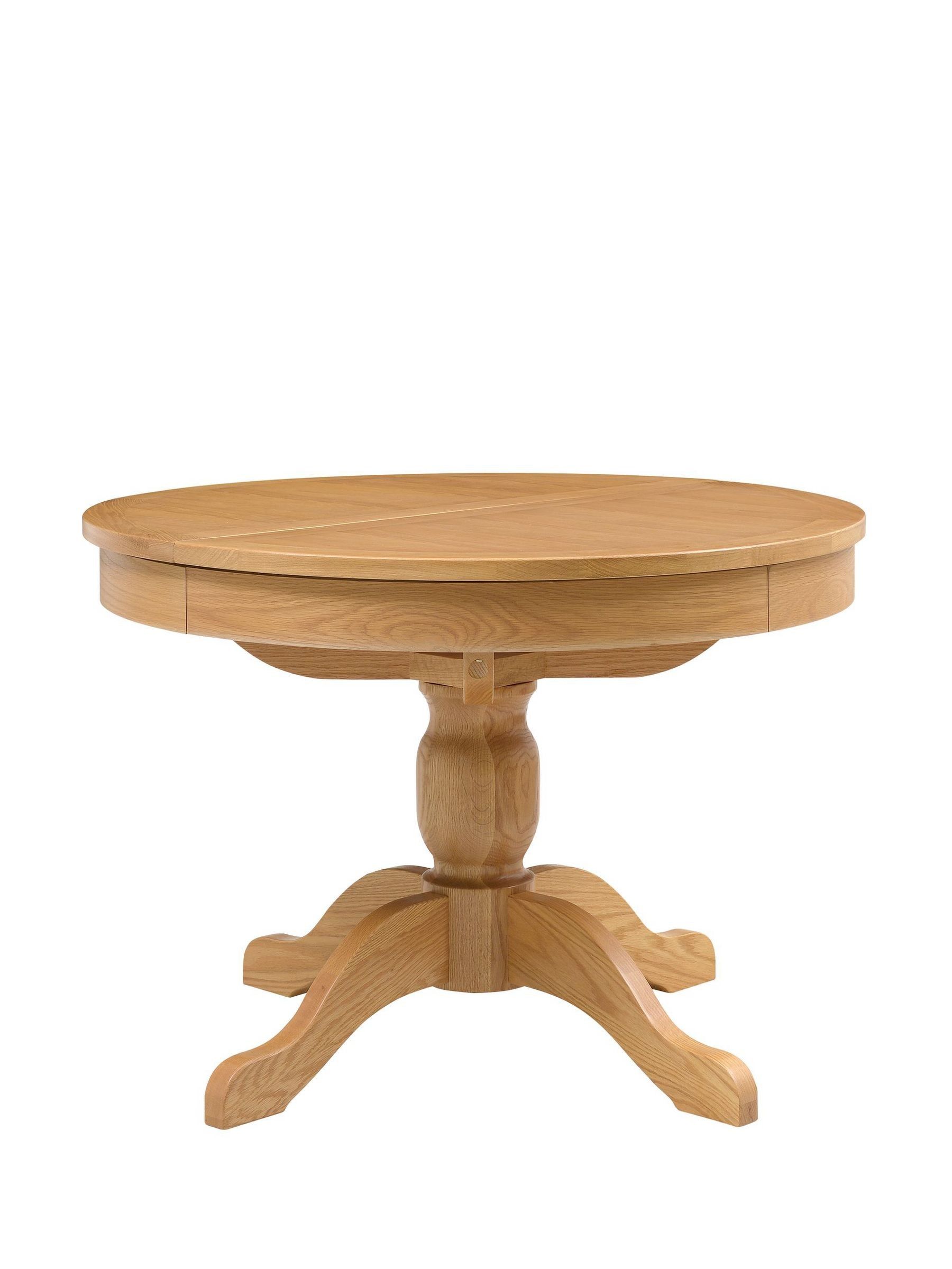 Buy Cotswold Company Rustic Oak Oakland Round Extending Dining Table ...
