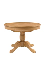Cotswold Company Rustic Oak Oakland Round Extending Dining Table - Image 4 of 6