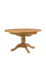 Cotswold Company Rustic Oak Oakland Round Extending Dining Table - Image 5 of 6