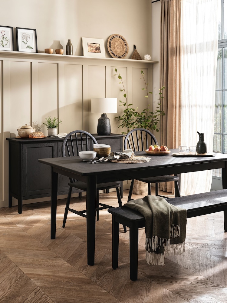Cotswold Company Black Oak Berkeley Extending Dining Table - Image 1 of 6