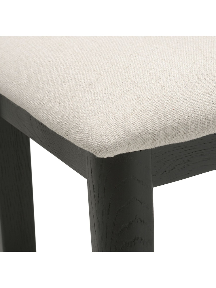 Cotswold Company Black Oak Berkeley Dressing Table Stool - Image 5 of 5