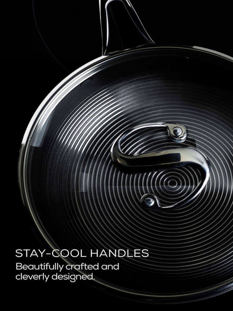 Circulon Silver S Series Steelshield Stainless Steel Hybrid Non Stick Saute 30cm 4.7L With Toughened Glass Lid - Image 2 of 8