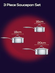 Circulon 3 Piece Silver Circulon S Series Steelshield Stainless Steel Hybrid Non Stick Set - Image 3 of 10