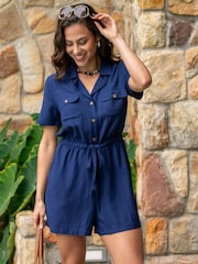 Pour Moi Textured Woven Utility Playsuit - Imagen 1 de 4
