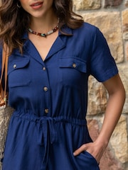 Pour Moi Textured Woven Utility Playsuit - Imagen 2 de 4