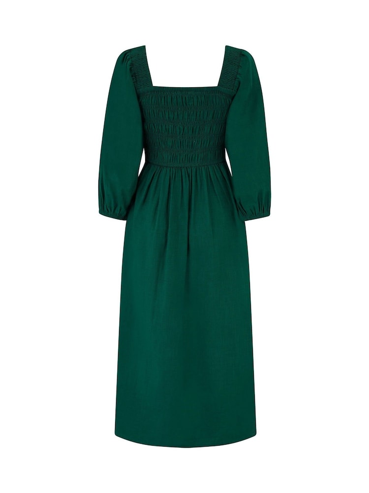 Pour Moi Textured Woven Frill Detail Midi Dress - Imagen 4 de 4