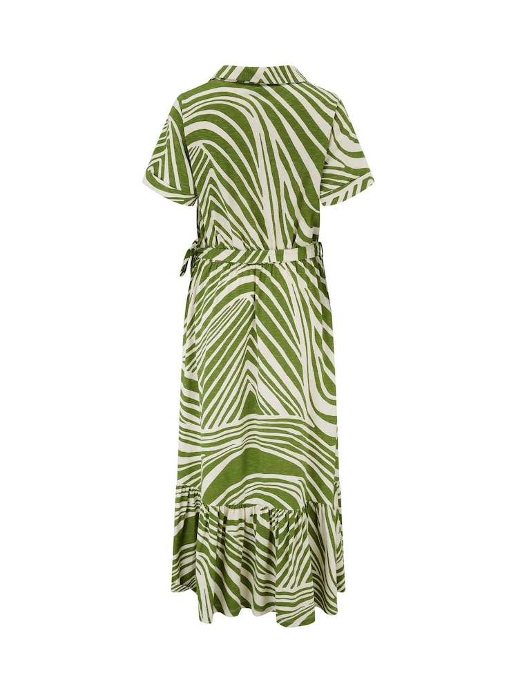 Verde - Pour Moi Slub Midi Shirt Dress - Imagen 4 de 4