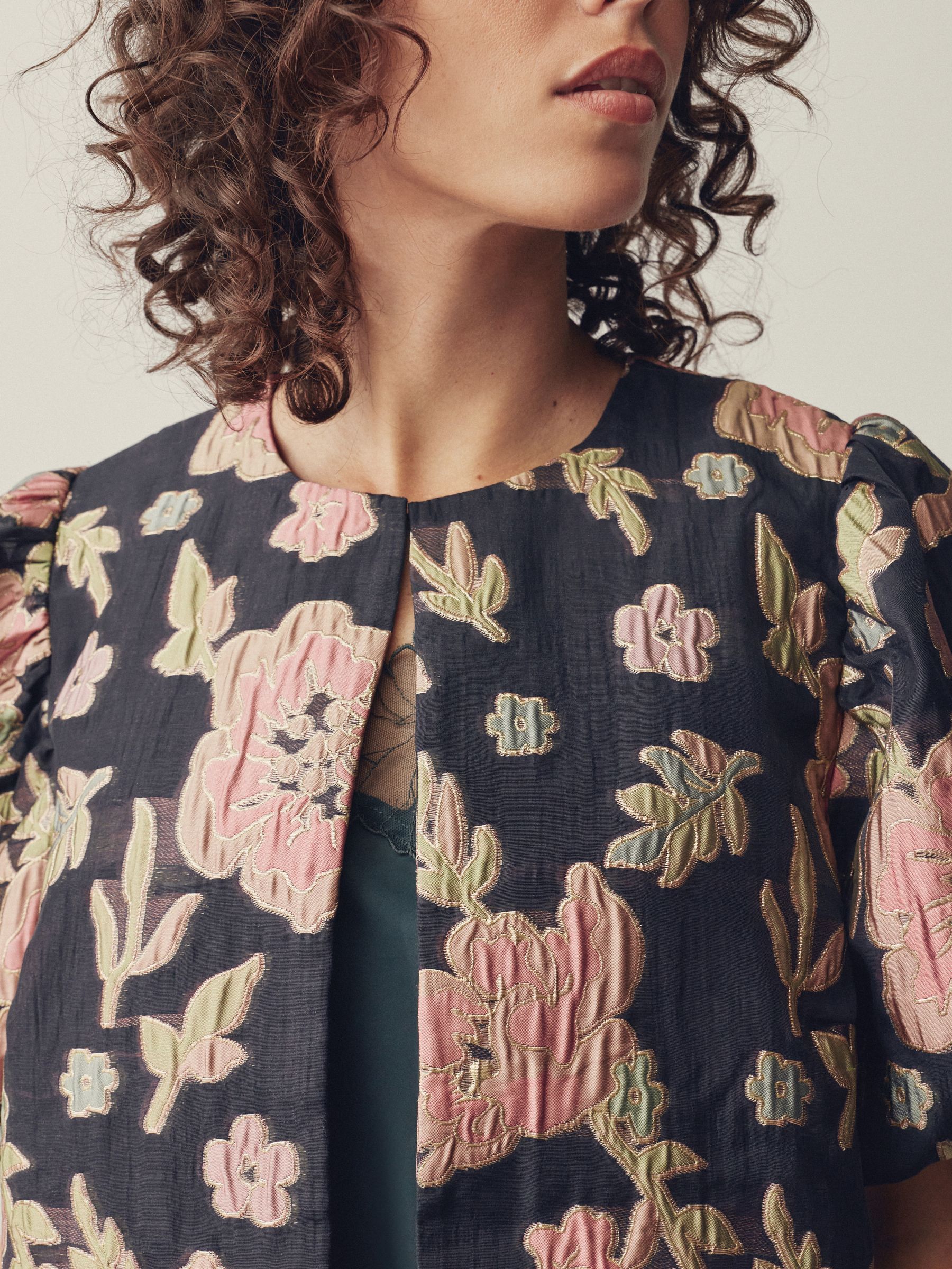 Buy Multi Bubble Sleeve Cropped Jacket from the Next UK