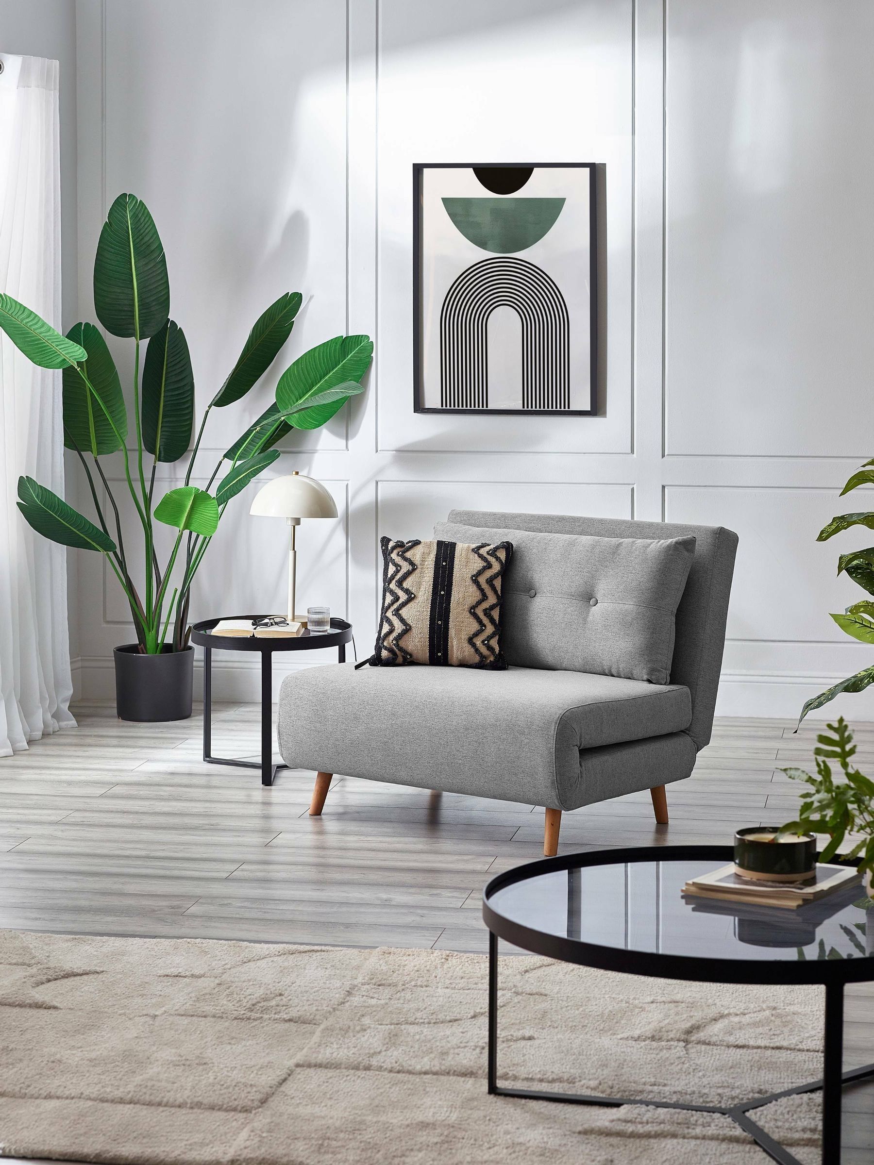 Julian Bowen Rowan Grey Single Sofa Bed - Image 6