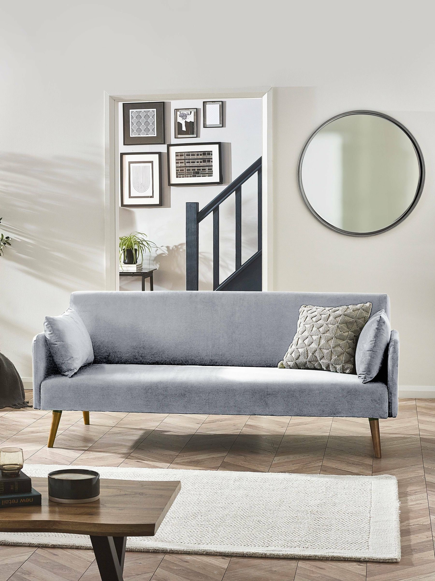 Julian Bowen Andi Sofa Bed - 3 Seater - Grey - Wood - Image 6