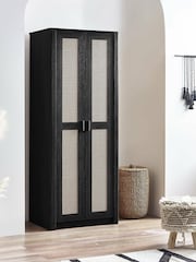 Julian Bowen Black Sydney 2 Door Wardrobe - Image 1 of 11