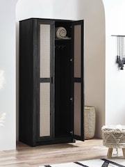 Julian Bowen Black Sydney 2 Door Wardrobe - Image 2 of 11